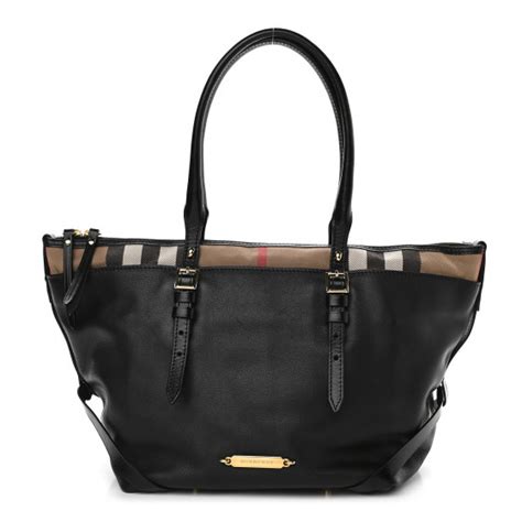 BURBERRY Calfskin Small Salisbury Tote Black 